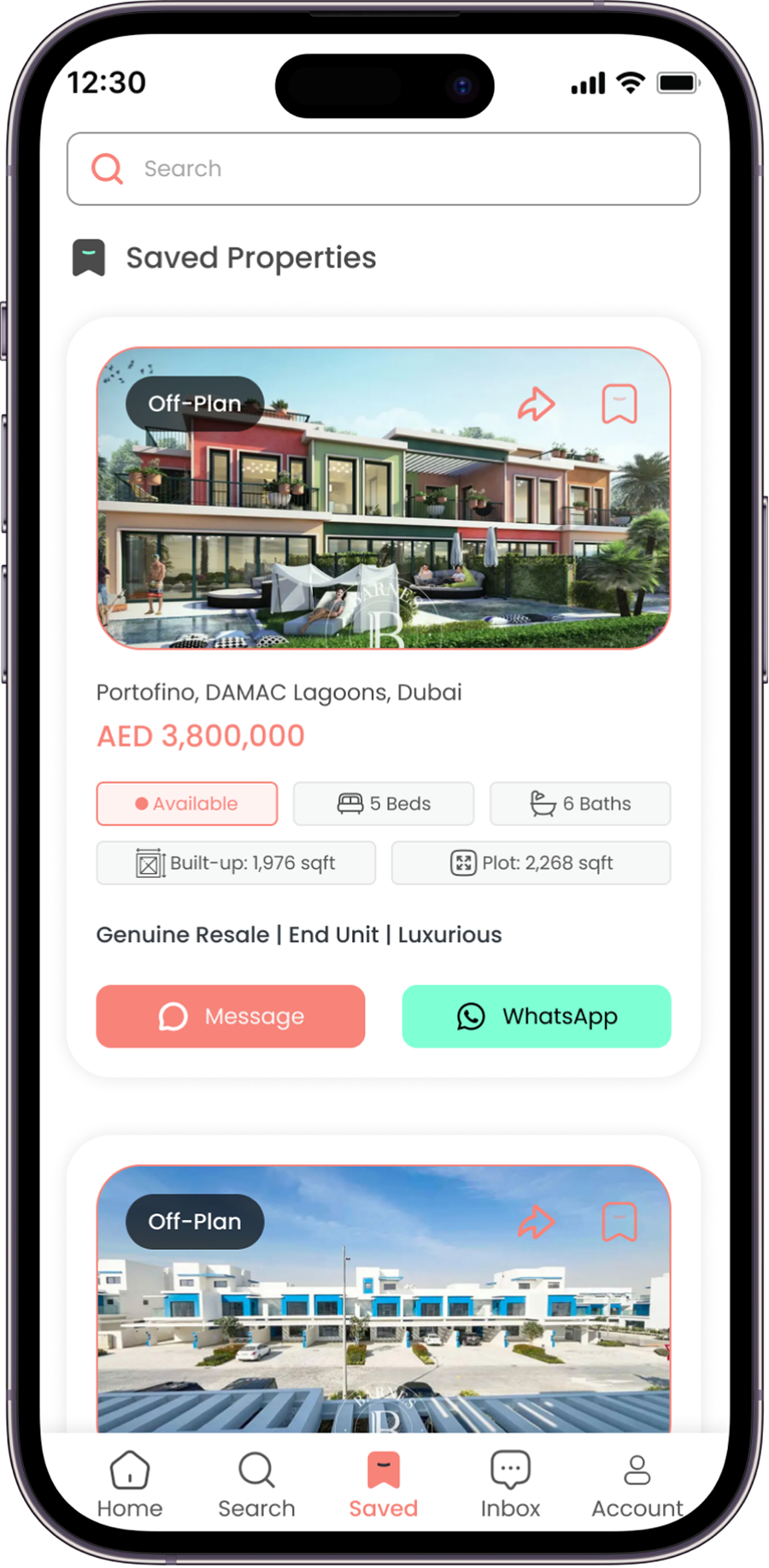 Dubai real estate app preview